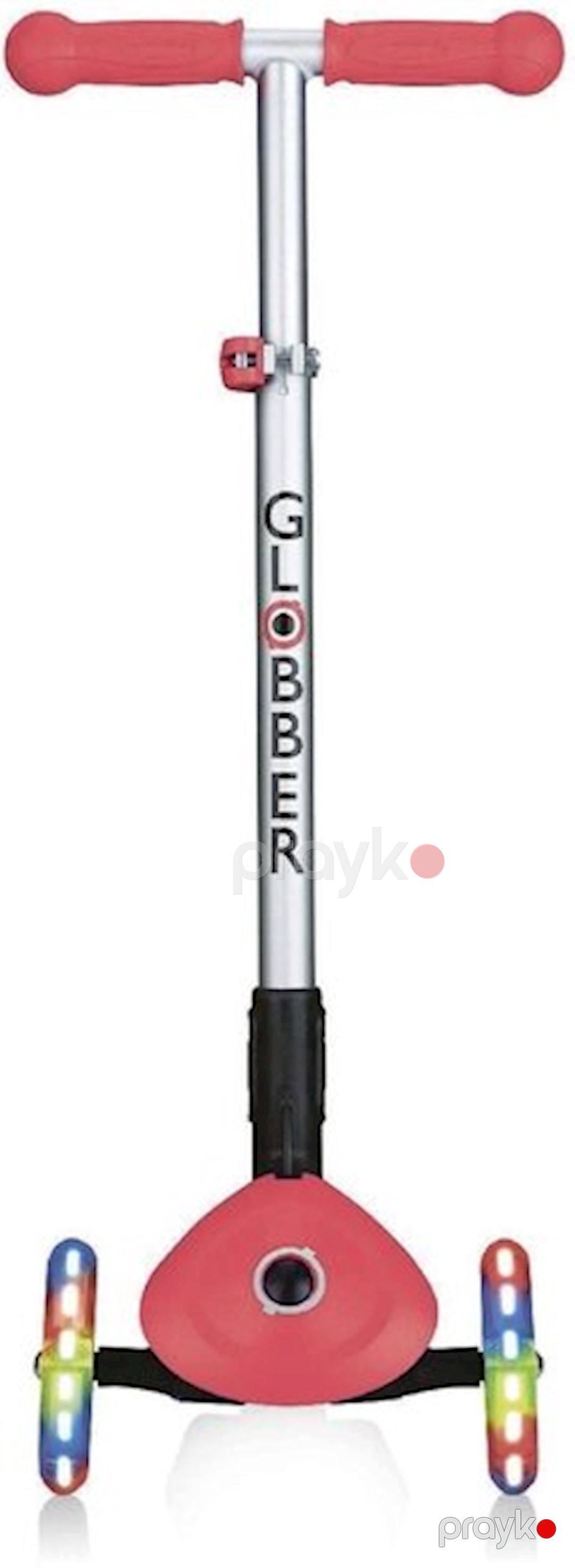Yığılan skuter Globber Primo Foldable Lights, qırmızı/qara — Mallar, Bakı (2)