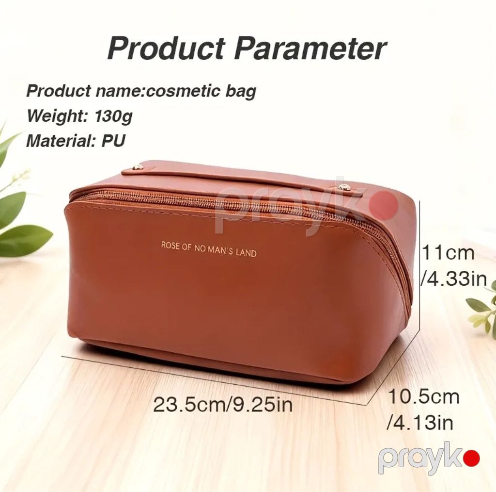 Kosmetik çanta, qəhvəyi, süni dəri, 11x10.5 sm — Mallar, Bakı (3)