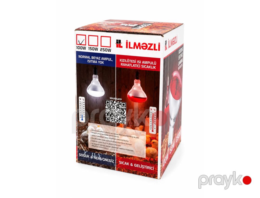 İnfraqırmızı Lampa 100W İlməzli R80 — İşıqlandırma, Bakı (2)