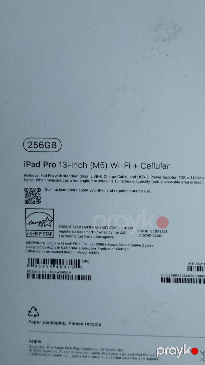 Apple iPad Pro 13inch M5 chip Wi-fi + nömrə 256GB — Planshetlər, Bakı (2)