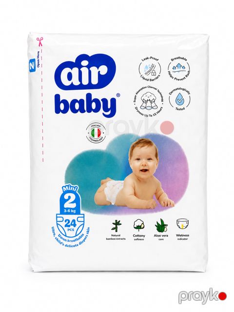 Uşaq bezləri Air Baby Mini 2, 3-6 kq, 24 əd, TORY-002183 — Bakı