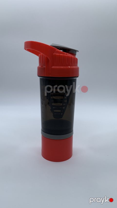 İdman su qabı 53897742, plastik, qara/qırmızı, 500 ml — Bakı