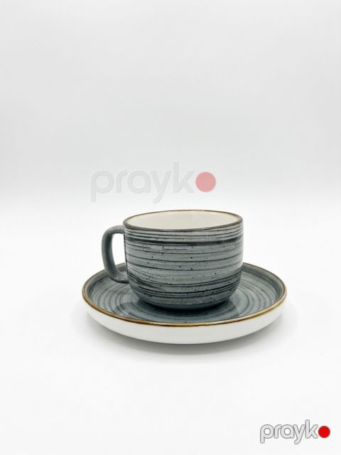Çay servizi P-477, keramika, boz, 100 ml, 6 nəfərlik — Bakı