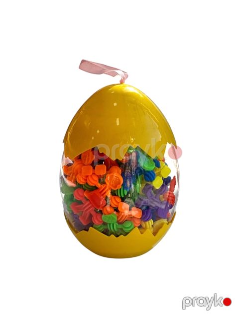 Blok konstruktorları 12 sm yumurta, uşaqlar üçün, sarı - EkoShop_0049_sarı — Bakı