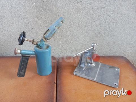 Məhsul: Metal emal dəsti – qolalı üfürmə lampası (brülör) və stolüstü — Digah