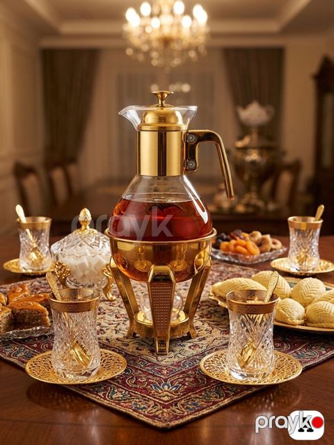 Dəmləmə çaydanı 8491, paslanmayan polad, qızılı, 1500 ml — Bakı