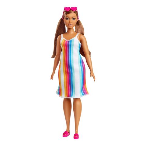 Kukla Barbie The Ocean Rainbow Stripe Dress — Bakı