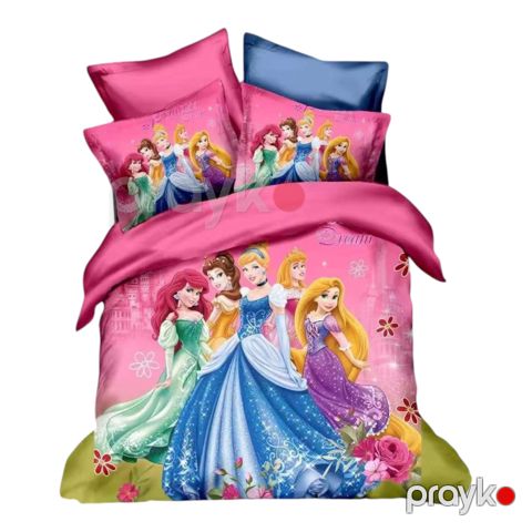 Uşaq yataq dəsti Zarina Home Princessa Dream HBT_00053, yorğan üzü 160x220 sm, mələfə 160x220 sm, yastıq üzü 50x70 sm (2 əd), vilur - HBT_00053 — Bakı