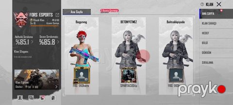 Pubg Mobile hesabı – Fors Esports klan üzvü - Klan: Fors Esports — Bakı