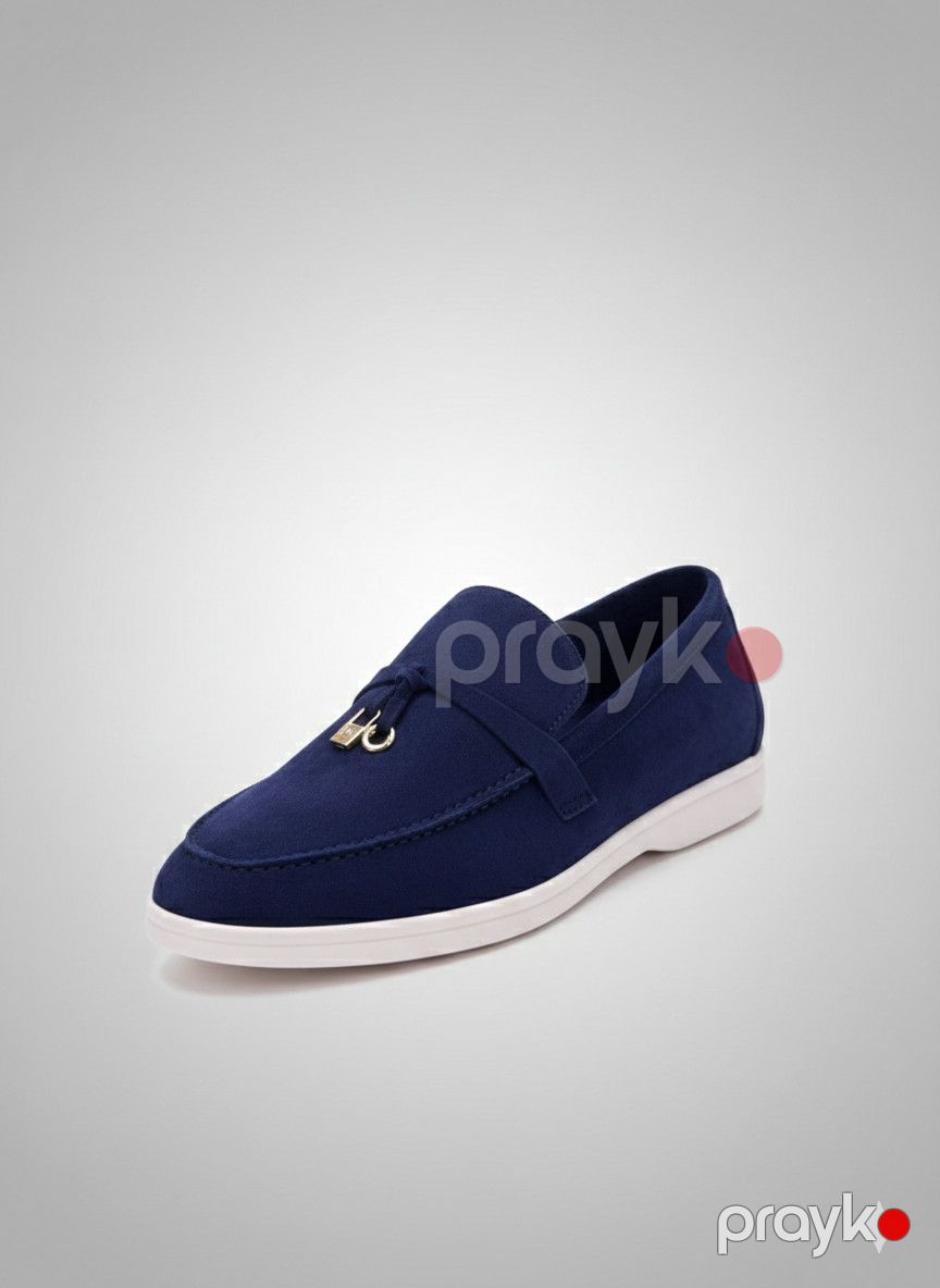 Qadınlar üçün lofer LP0310, göy, nubuk, ölçü 38 — Mallar, Bakı (2)