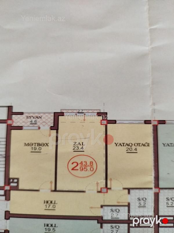 Satılır 2 otaqlı Bina evi menzil (Yeni tikili), 95 m², Binəqədi rayonu — Mənzil, Bakı (2)