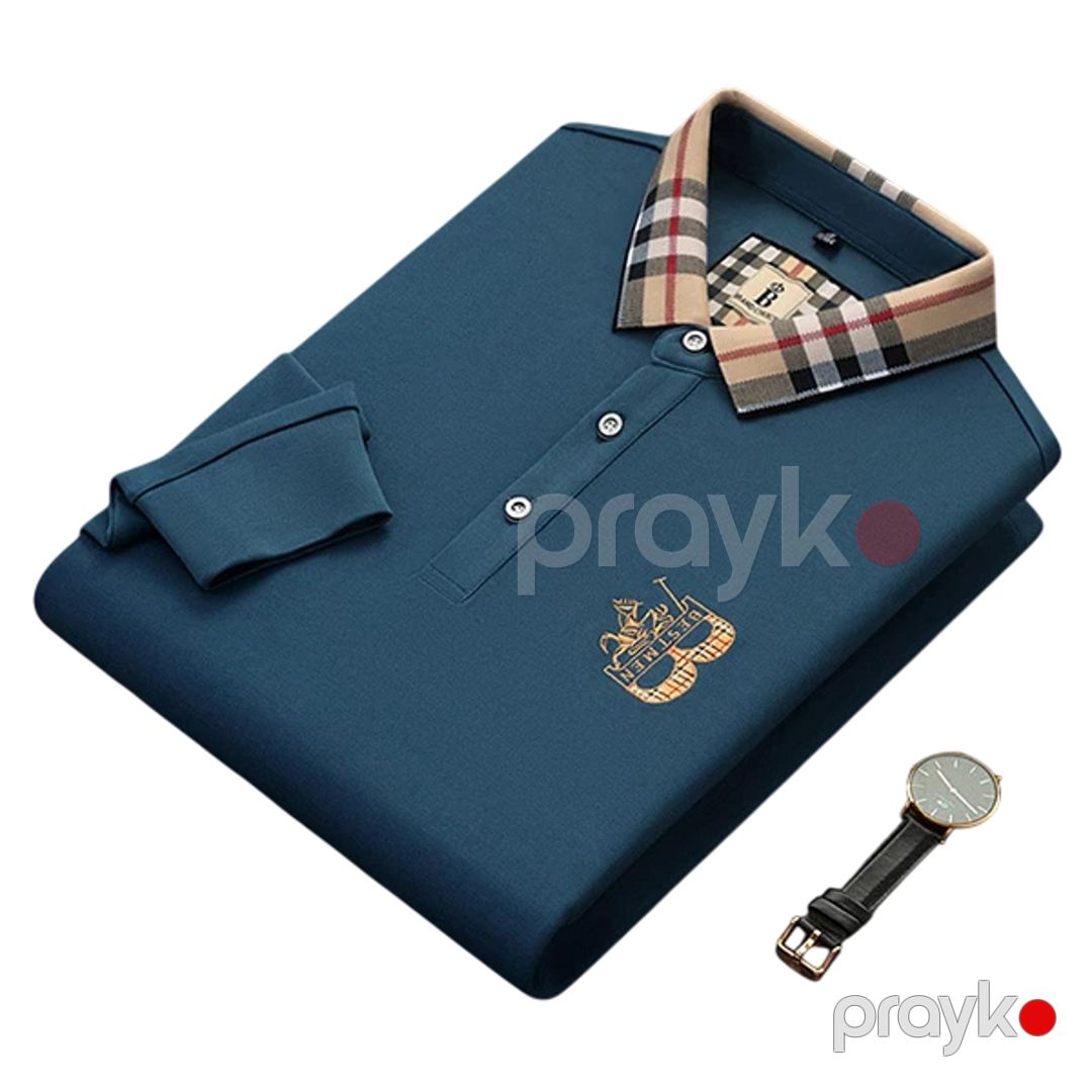 Kişilər üçün polo 58-857, göy, pambıq/viskoz, ölçü XL — Mallar, Bakı (2)
