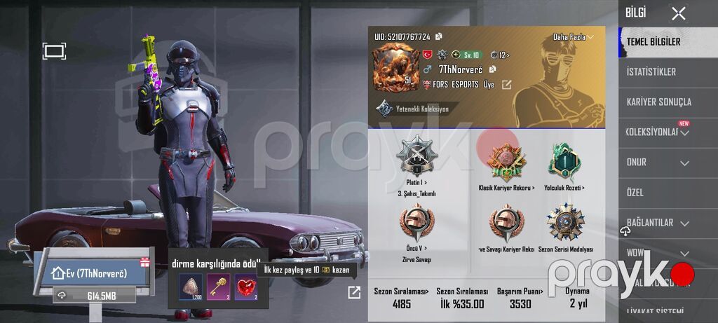 Pubg Mobile hesabı – Fors Esports klan üzvü - Klan: Fors Esports — Şəxsi əşyalar, Bakı (2)