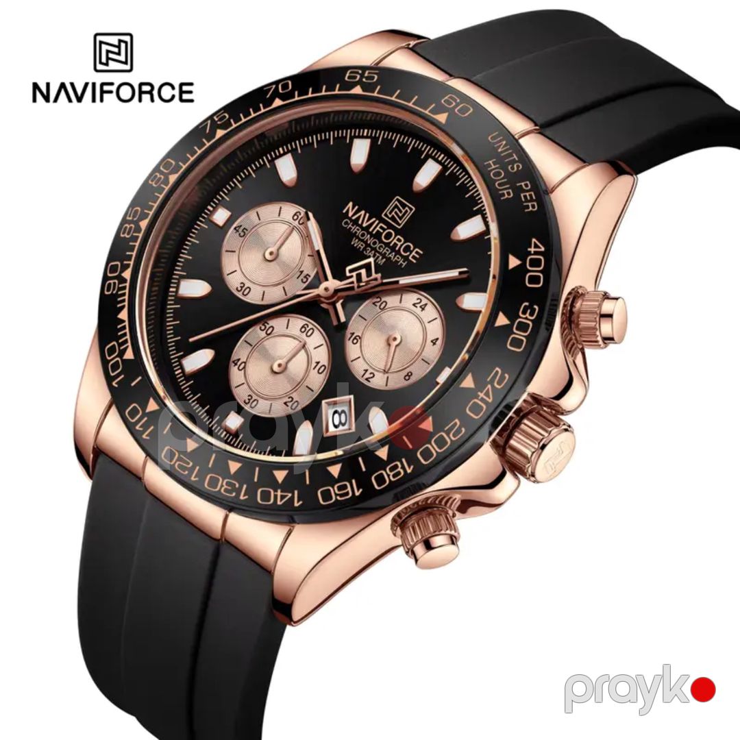 Qol saatı kişilər üçün Naviforce AA8054, qara — Mallar, Bakı (3)
