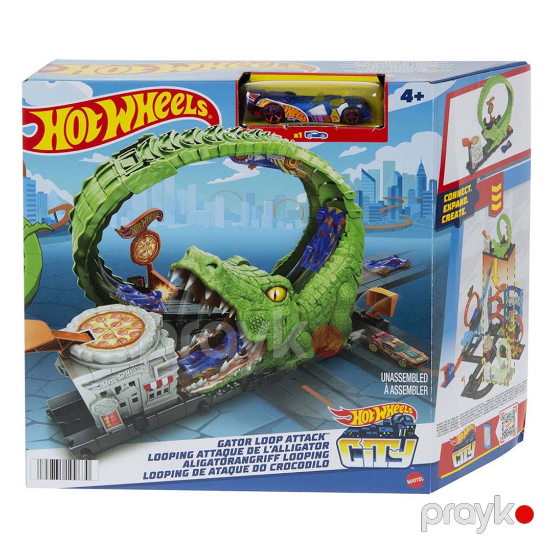 Avtotrek Hot Wheels City Nemesis Gator Pizza Shop HKX39 — Mallar, Bakı (2)