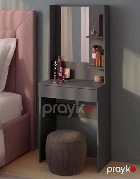 Makiyaj masası güzgülü MB9, laminat, antrasit, 130x70x37 sm — Bakı