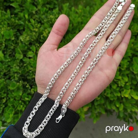Zinət dəsti zəncir və qolbaq slvbj_100469, gümüş 925 əyar — Bakı