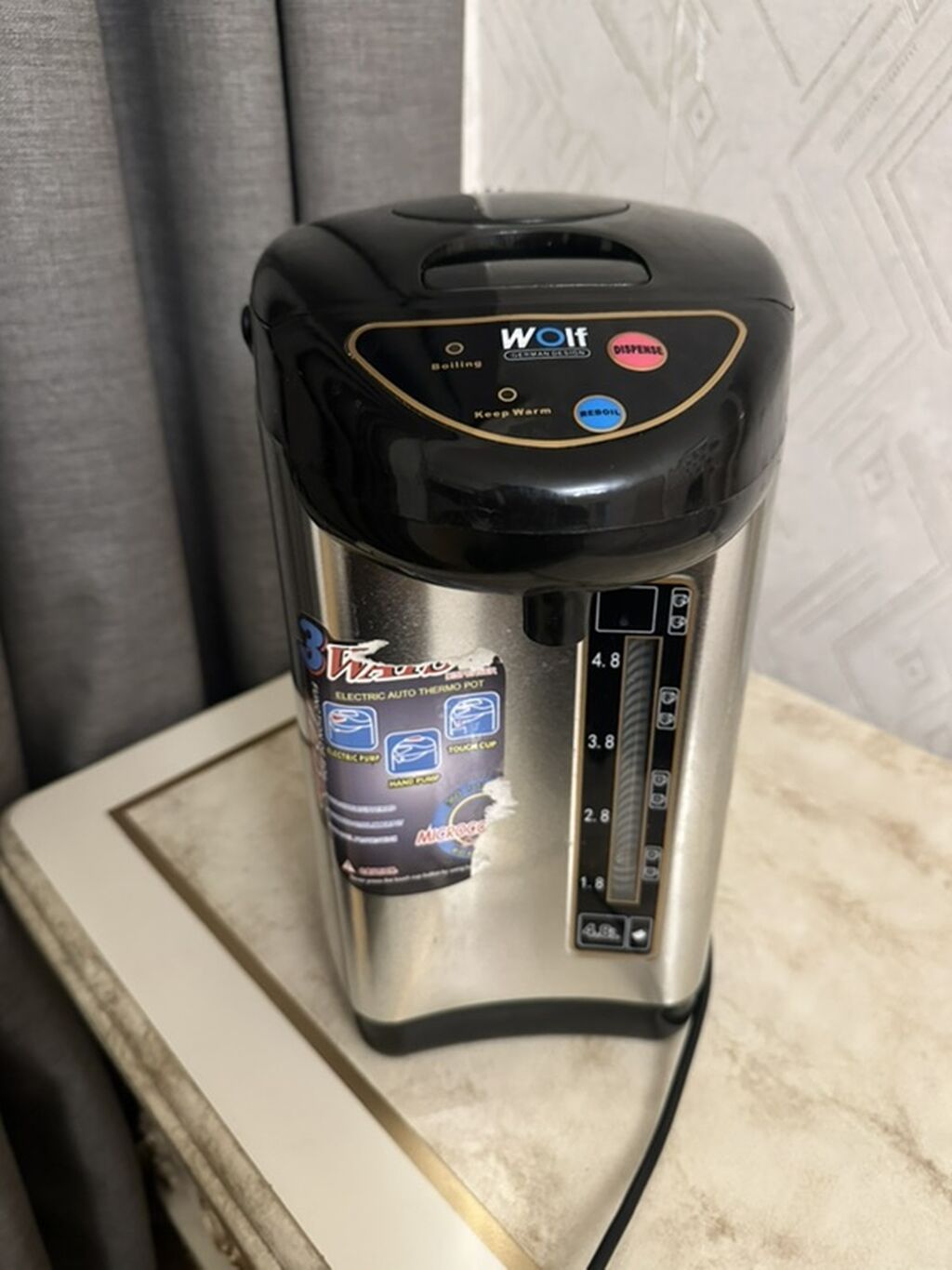 Wolf German Design elektrik termo-pot (thermo pot). Xüsusiyyətlər — Elektrik çaydanları və termoslar, Masazır (3)