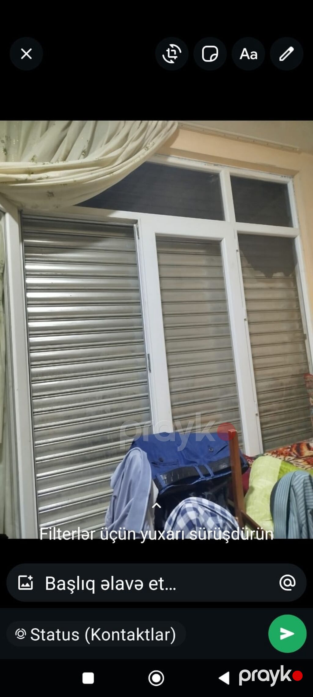 Metall jalüz qapı – mağaza/qaraj üçün çöldən çölə 3m 15sm enidir — Pəncərələr, qapılar, balkonlar, Gəncə (6)