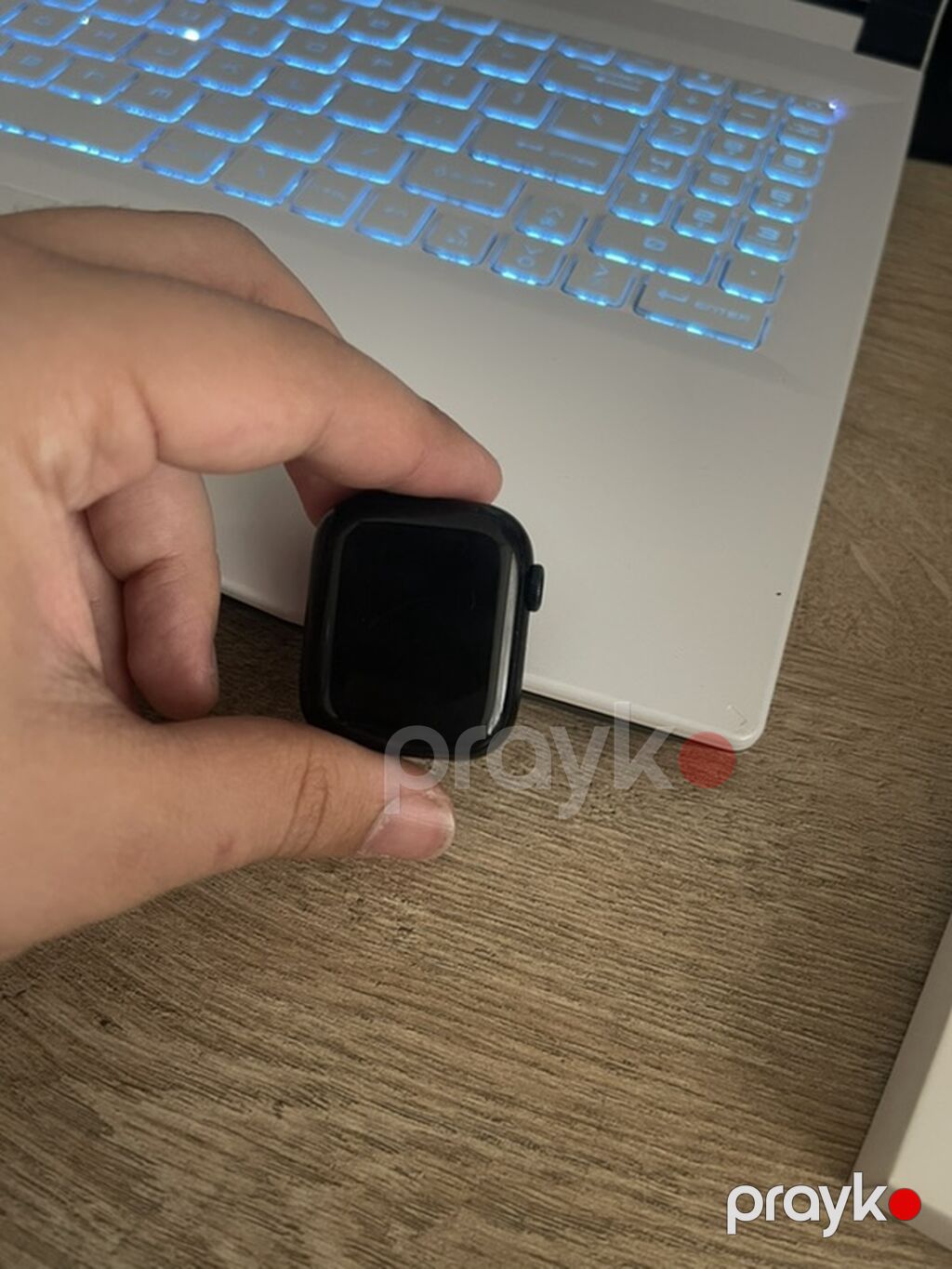 Apple Watch (alüminium qara korpus) + qara toxuma Loop kəmər — Ağıllı saatlar, Bakı (2)