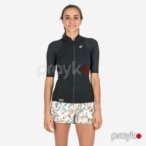 Qadınlar üçün üzgüçü futbolkası Decathlon 8829996, qara, poliester/elastan/kauçuk, ölçü L — Bakı