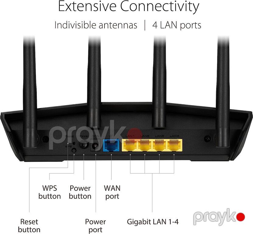 Router "ASUS RT-AX1800S Dual Band Wi-Fi 6 — Şəbəkə və server avadanlığı, Bakı (2)