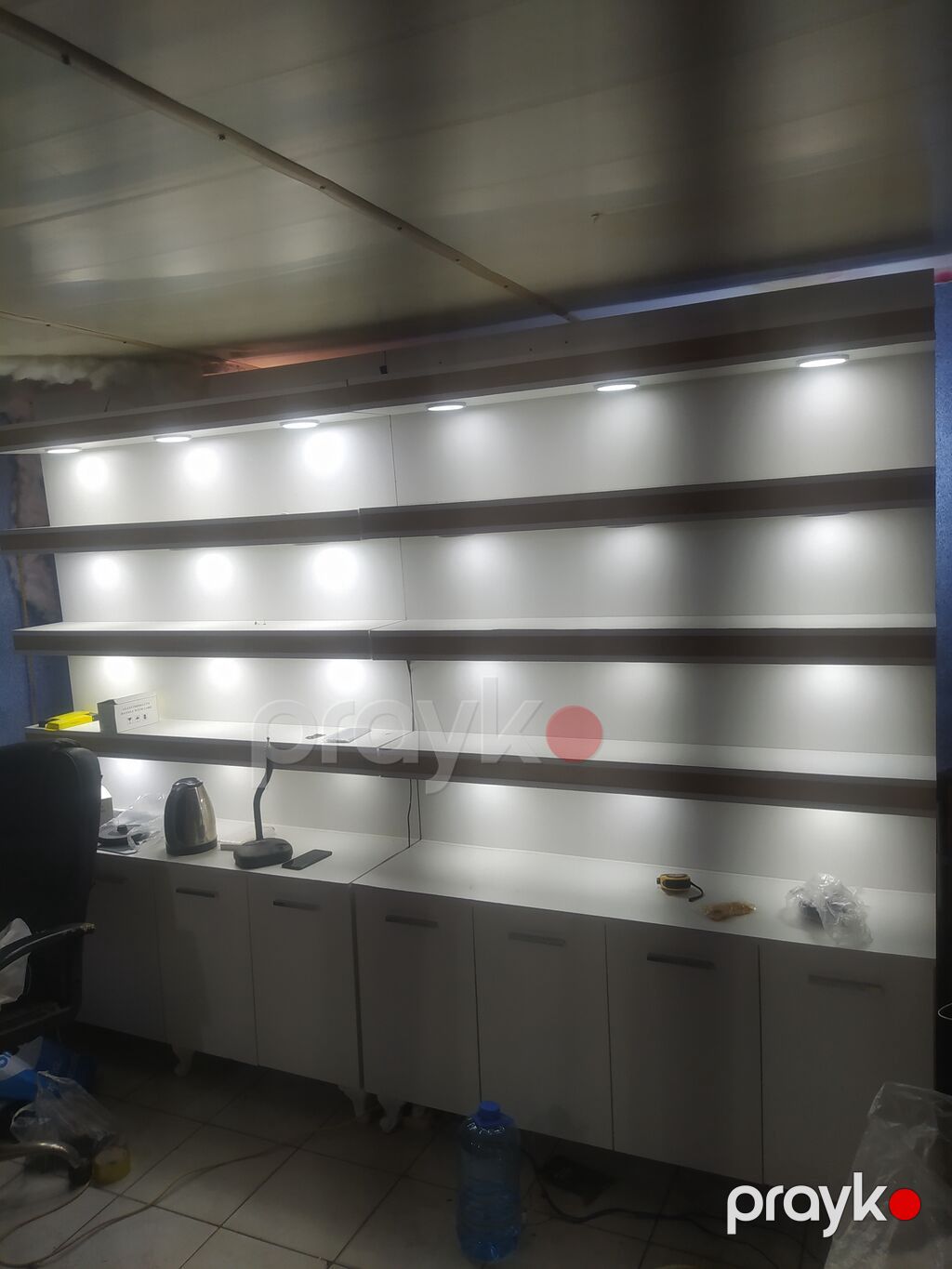 Mağaza/ofa üçün vitrin-mebel sistemi - Modul quruluş: aşağı hissədə — Vitrini, Digah (2)