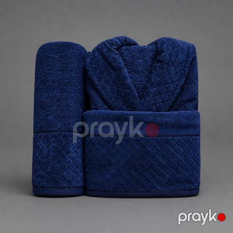 Hamam dəsti Elonya home, Göy, Pambıq, ölçü XL — Bakı