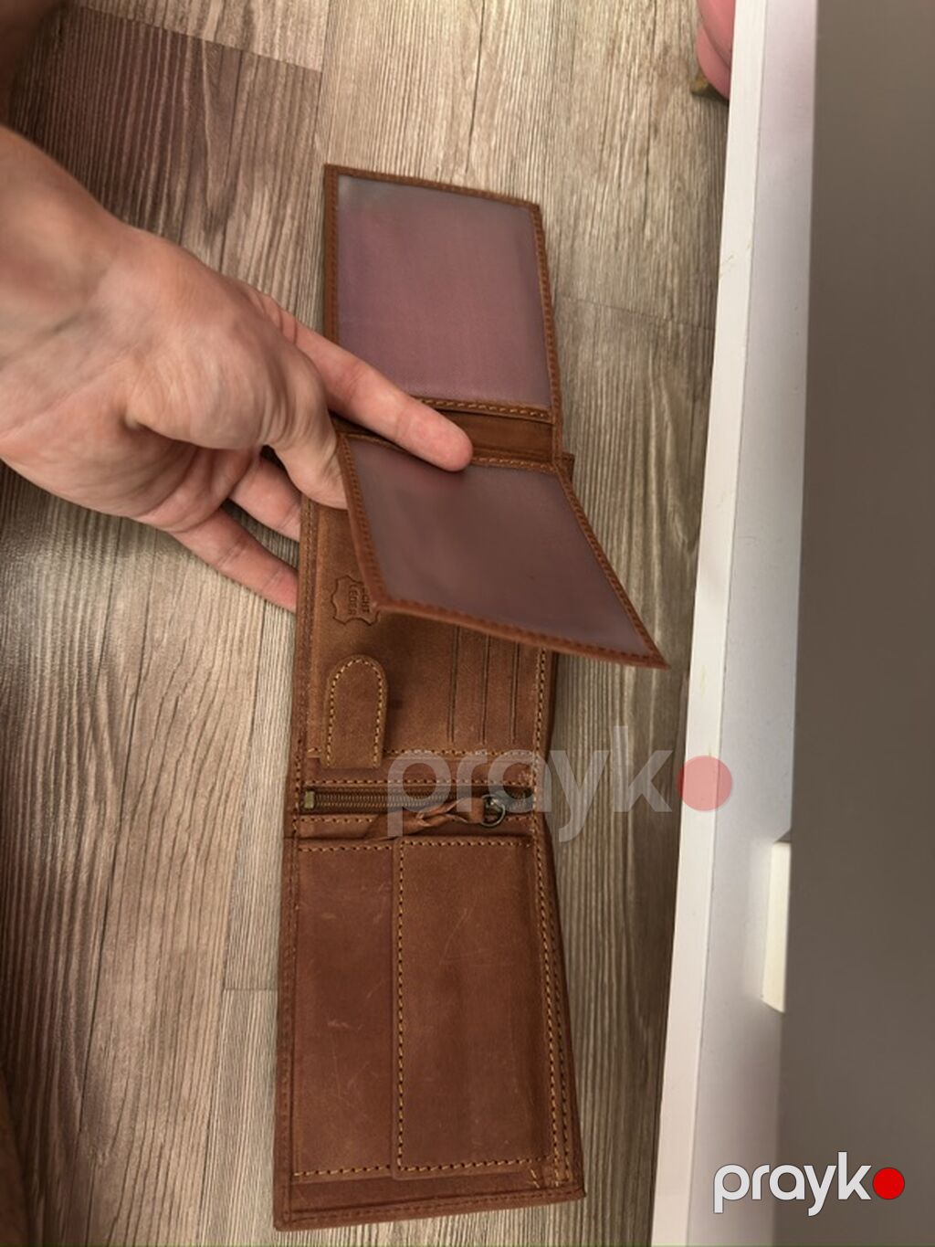 Təbii dəri kişi pulqabısı – qəhvəyi - Material: təbii dəri, möhkəm — Cüzdanlar və vizit kartlıqları, Bakı (3)