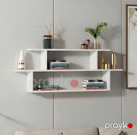 Rəf MB1, laminat, ağ, 100x60x25 sm — Bakı