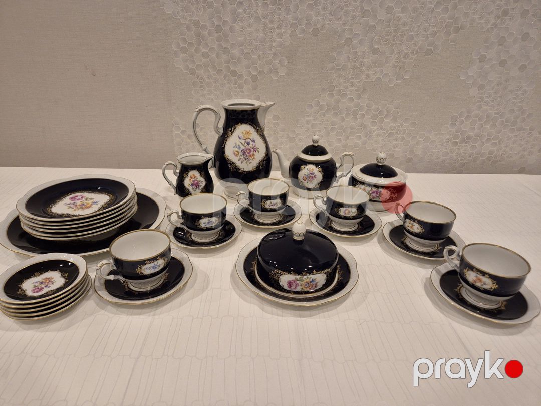 Çay-qəhvə servizi Vintage Volkstedt Pastorale Echt Kobalt — Qablar və mətbəx əşyaları, Bakı (5)