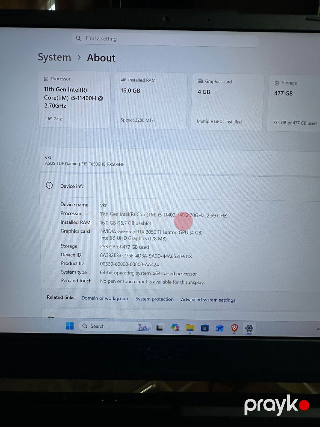 ASUS TUF Gaming F15 (FX506HE) - Prosessor: 11-ci nəsil Intel Core — Asus, Bakı (3)