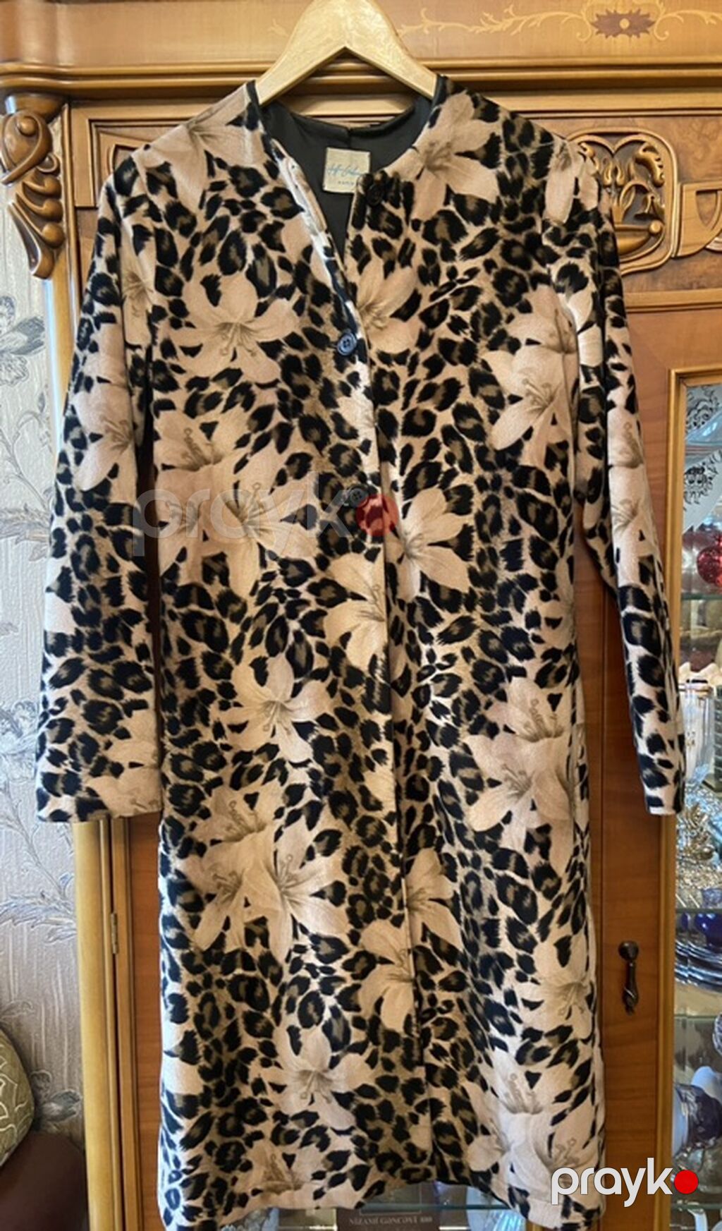 Trenç Plaș Leopard - Çiçəkli Model / 46 ölçü / Cavan xanım üçün — Palto, Bakı (3)