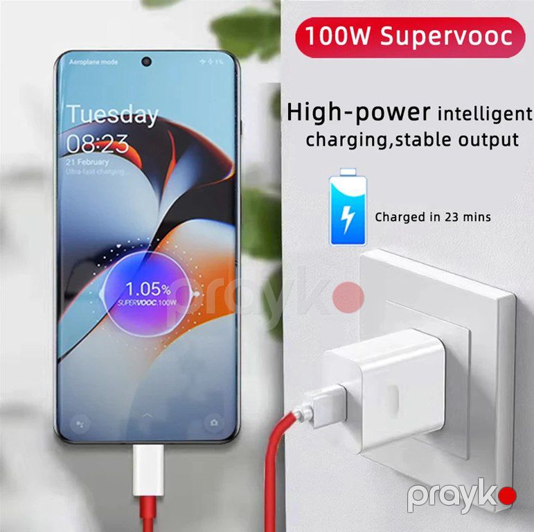 Oneplus 10/11/12/13 Supervoc Adaptor 100W — Smartfonlar, Bakı (3)