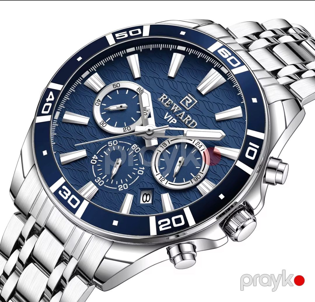 Kişi qol saatı Reward VİP Watch silver/blue — Mallar, Bakı (2)