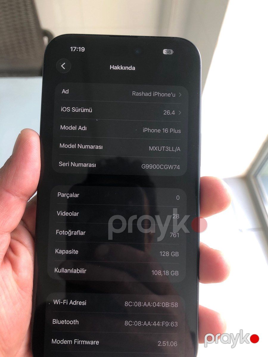 Apple iPhone 16 Plus Black 128GB/8GB — Smartfonlar, Bakı (8)