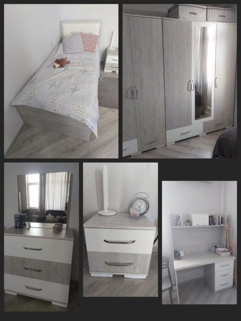 Genc otaq mebeli Satilir 550 azn Carpayi,2 eded dolab,yazi — Min bir xirdavat dunyasi — Mobilya