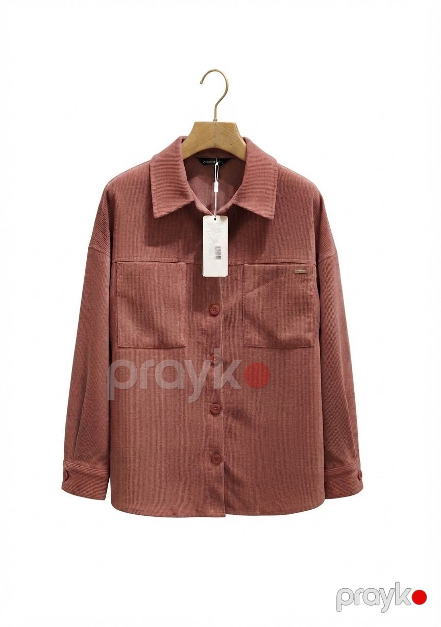 Uzunqol köynək, Çəhrayı, Velvet, Ölçü 36 — Mallar, Bakı (2)