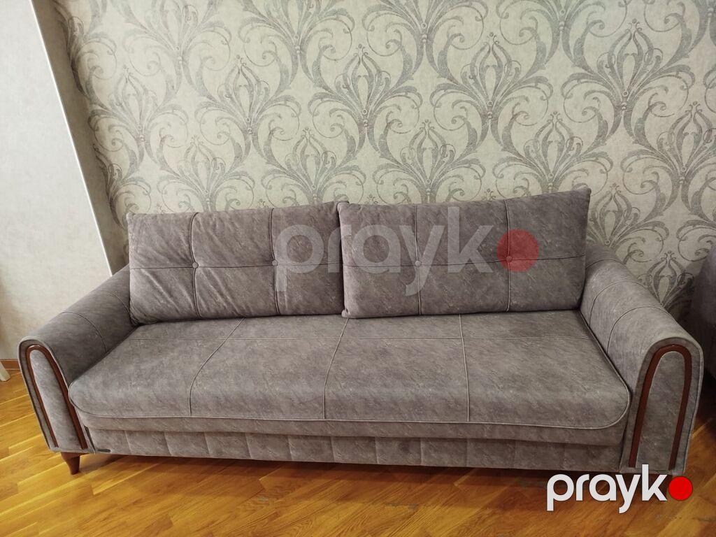 Qonaq otağı üçün rahat 3-yerlik divan - Rəng: boz (daş effekti ilə) — Divanlər, Bakı (4)