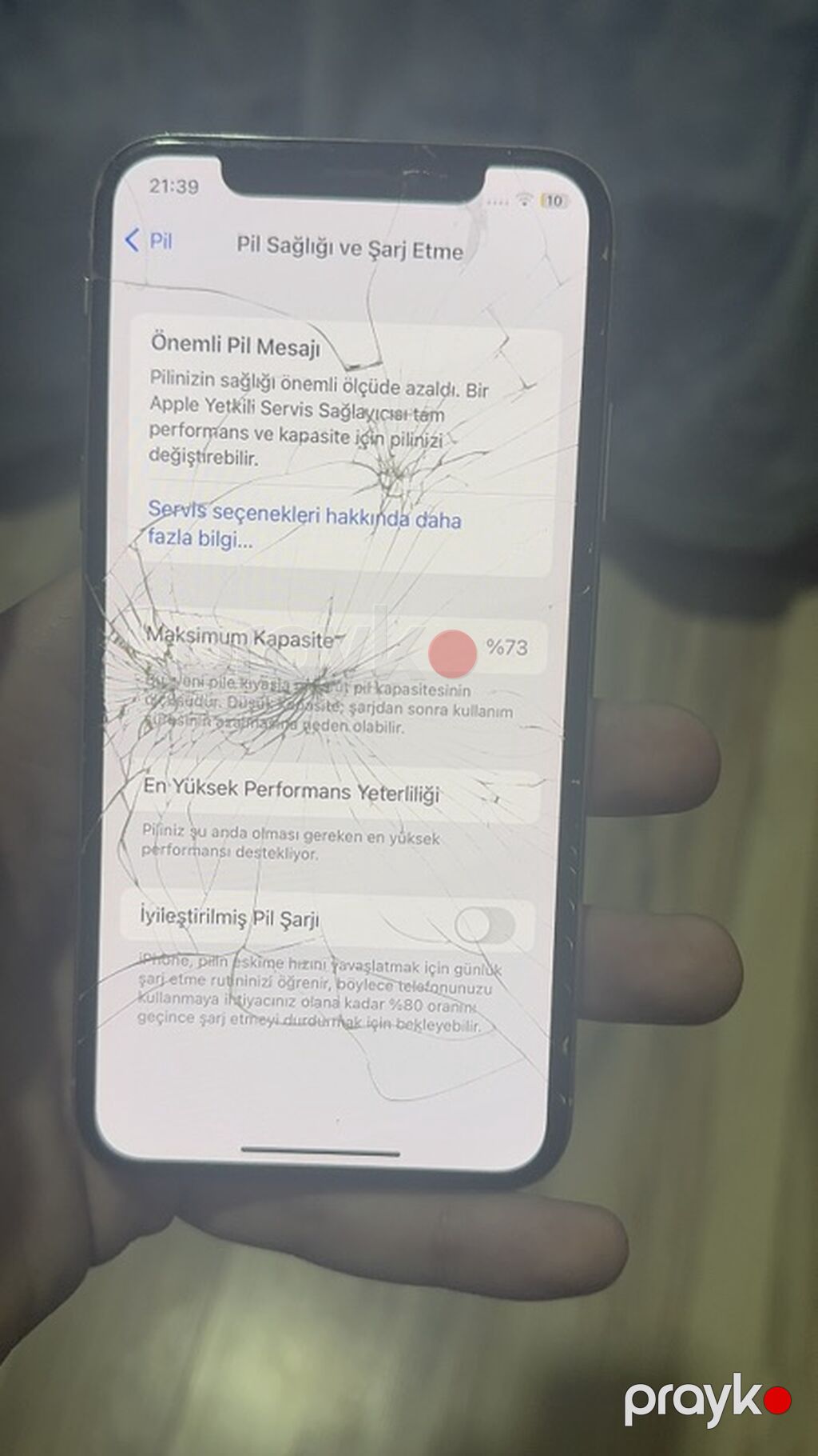 IPhone X, 64 GB, Gümüşü, Qırıq — Apple iPhone, Fatmayı (2)