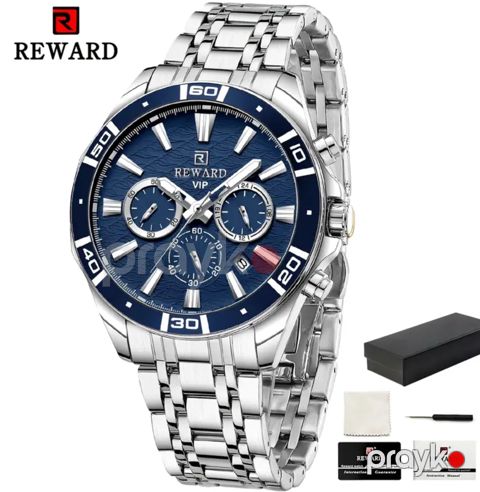 Kişi qol saatı Reward VİP Watch silver/blue — Bakı