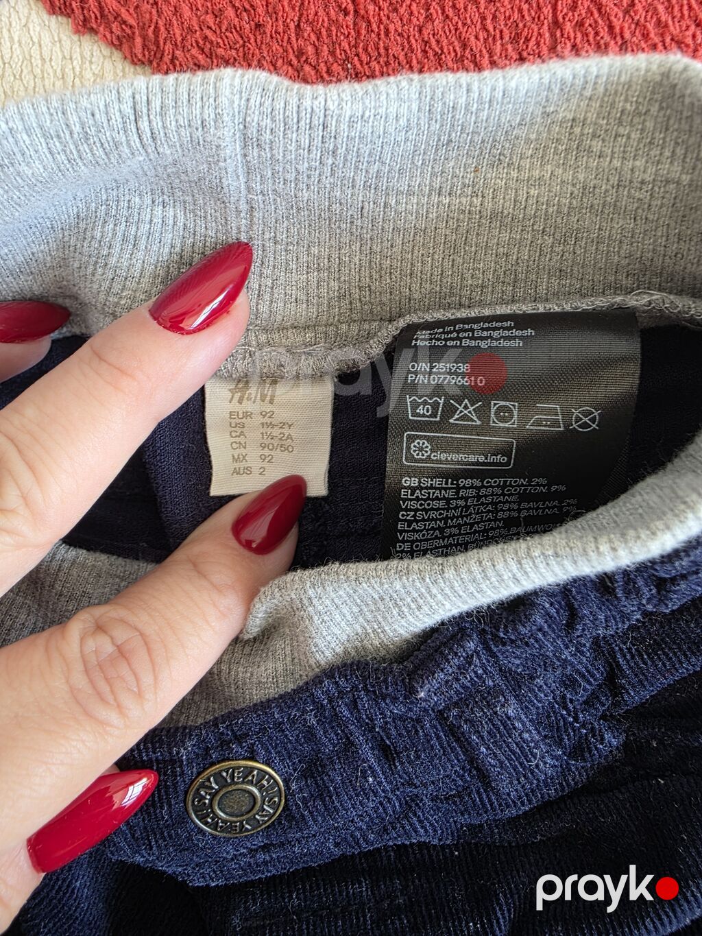 H&M uşaq şalvarı - Ölçü: EUR 92 (təxminən 1½–2 yaş) - Material — Uşaq geyimi, Bakı (3)