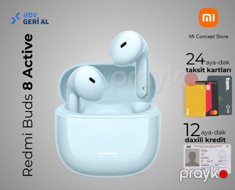 Simsiz qulaqlıq Redmi Buds 8 Active Blue — Bakı