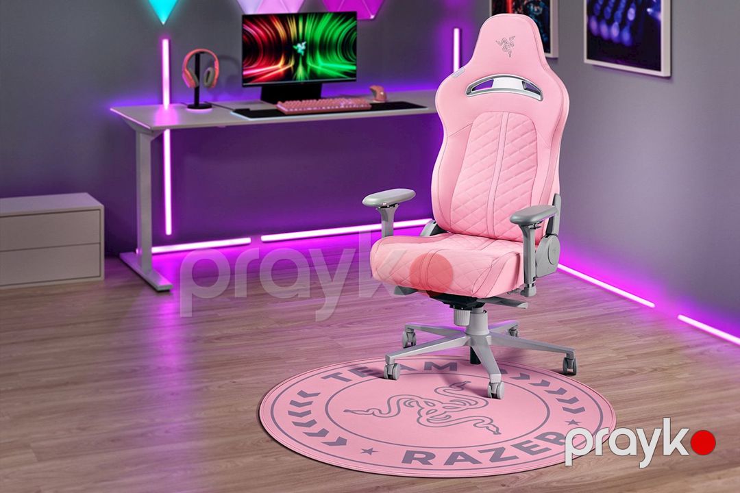 Qoruyucu xalça kreslo üçün Team Razer Floor Rug Quartz, 120х120 sm, polyester/məxmər — Mallar, Bakı (3)