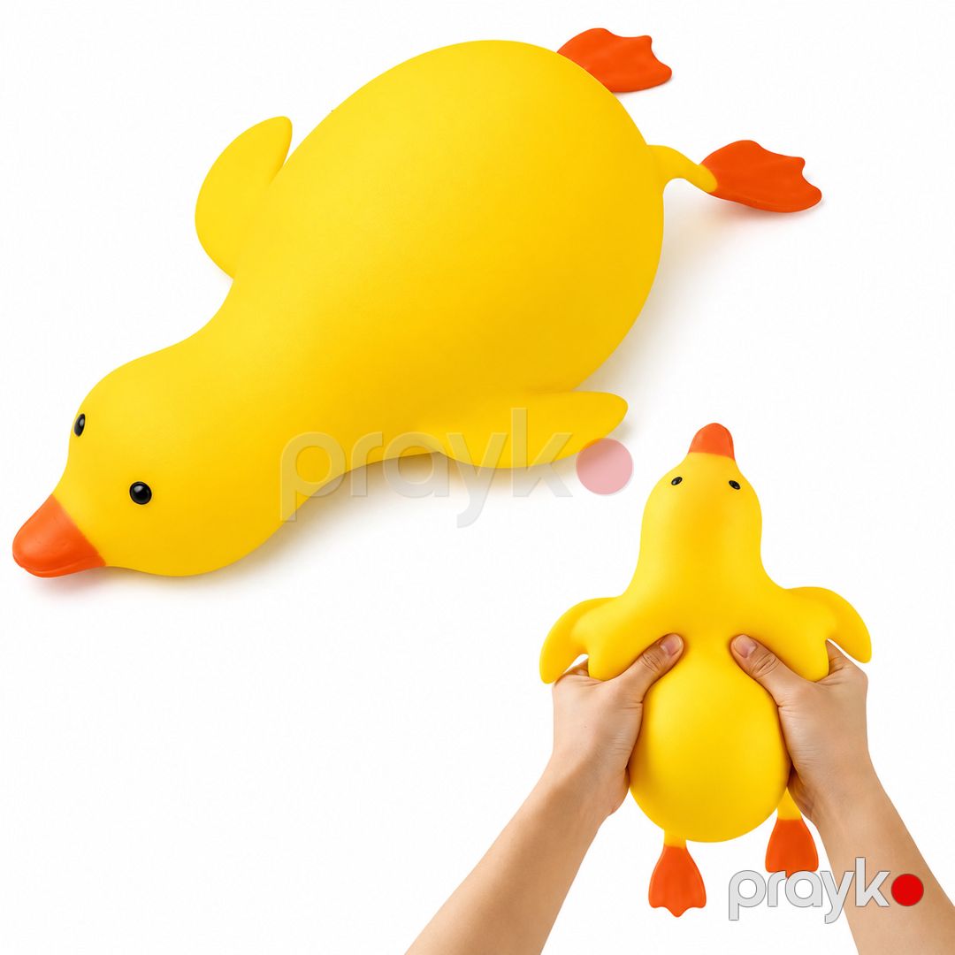 Antistress oyuncaq Duck Squishy, 3+, silikon/rezin, sarı — Mallar, Bakı (2)