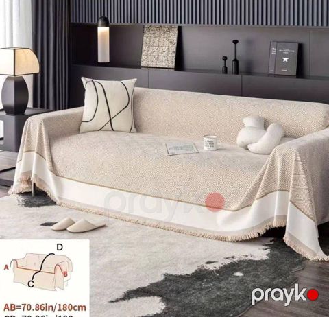 Divan üçün örtük Annaberry 121, bej, 180x320 sm — Bakı