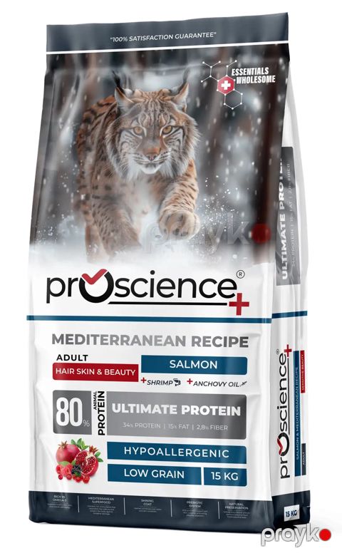 Quru yem pişiklər üçün Pro Science Hypoallergenic Salmon, 1 kg, çəki ilə — Bakı