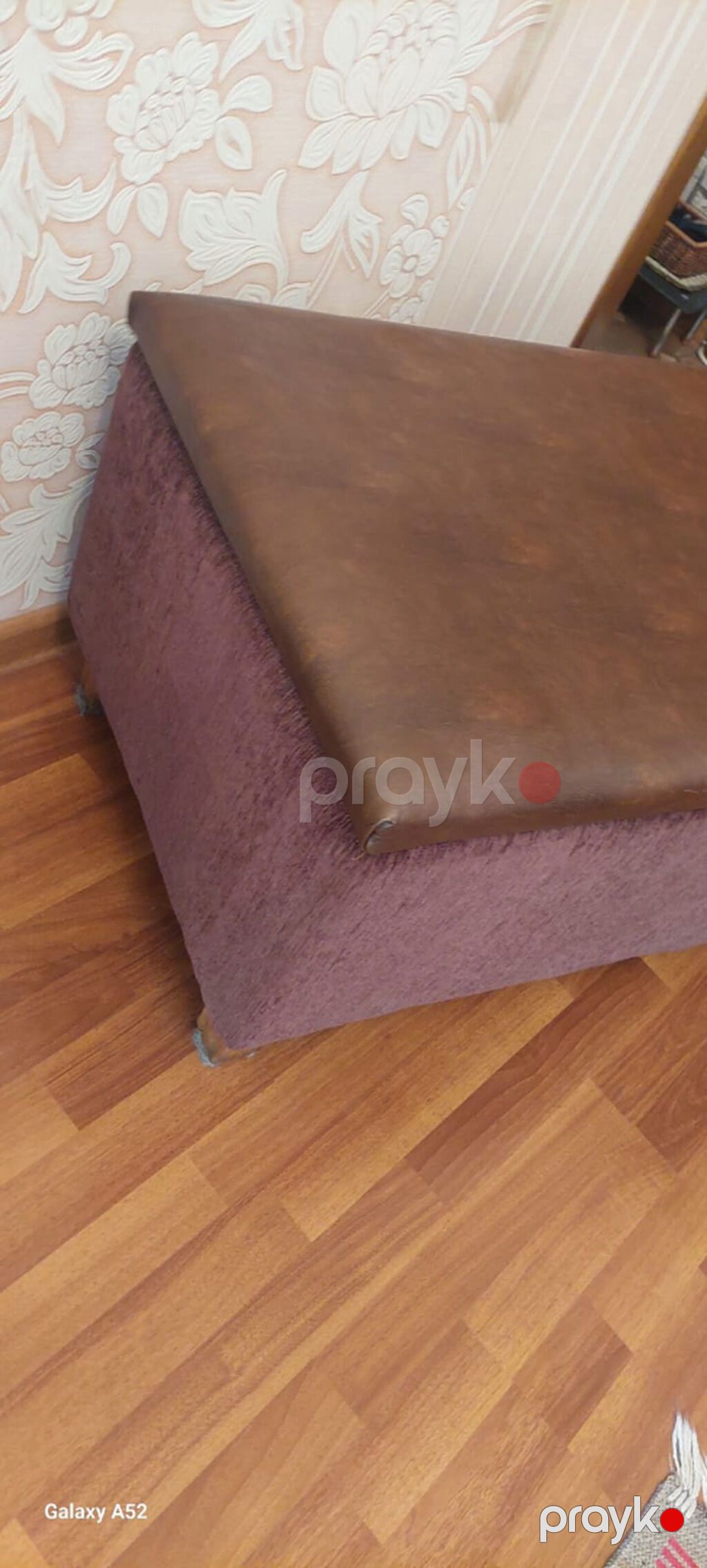 Geniş Sandıqlı və Parça Örtüklü Puf. Çox səliqəli, baxımlı və möhkəm — Puflər və banketlər, Bakı (2)
