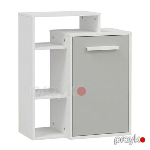 Tumba ayaqqabılar üçün MB2, laminat, 85x85x35 sm, ağ/boz — Bakı