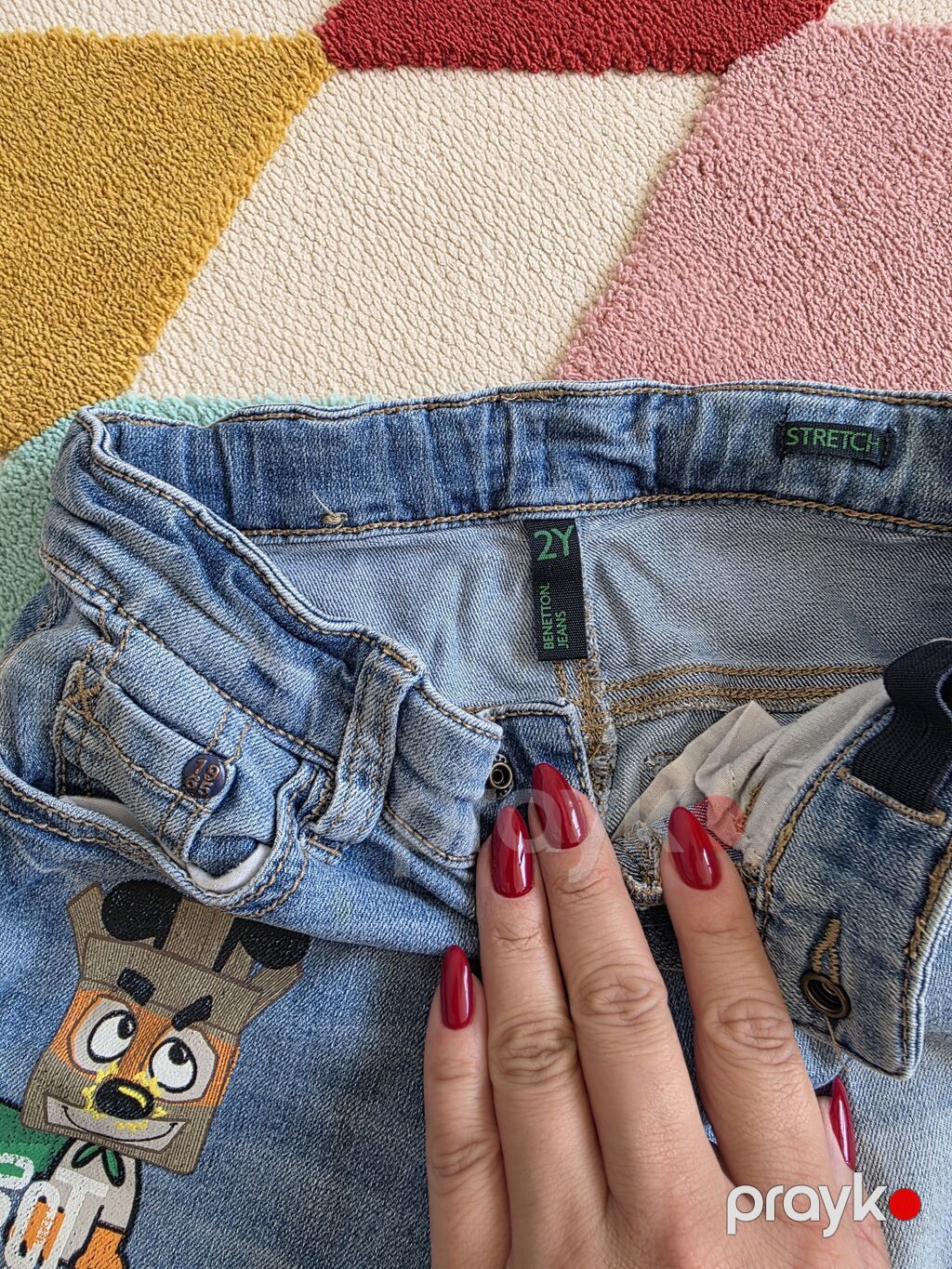 Uşaq cins şalvarı – Benetton Jeans, 2Y (2 yaş) - Açıq mavi, yüngül — Uşaq geyimi, Bakı (3)